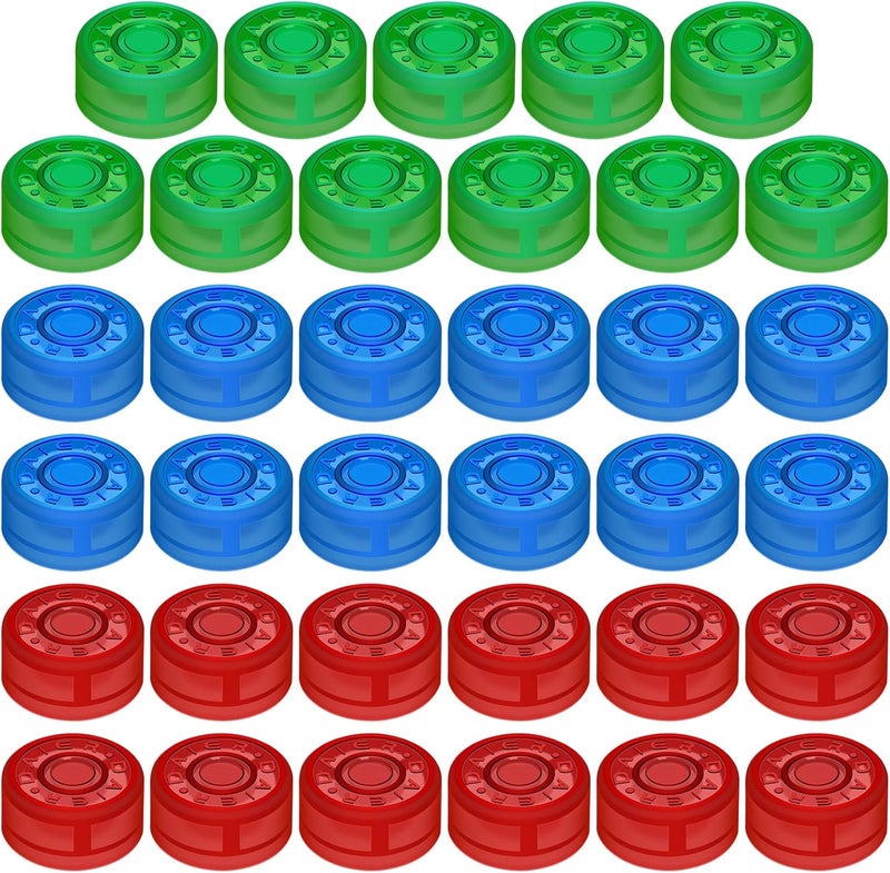 DAIERTEK Footswitch Pedal Buttons Glow in the dark, Guitar Effect Pedal Footswitch Topper 25mm Cap, Stomp Foot Switch Button Cover For 10mm Button Switch Red Green Blue -35pcs - Image 1